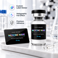 Étiquettes personnalisées pour flacons de 3 ml et 10 ml, autocollants holographiques pour flacons de médicaments, étiquettes adhésives imperméables pour flacons en verre, impression de logo personnalisée