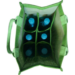 2024 mejor venta de alta calidad al por mayor botella de vino bolsa de regalo Latesh nuevo diseño con mango de bambú y patrón de letras - Product Image 2