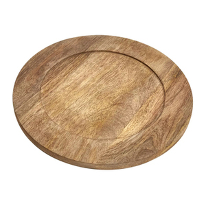 Assiette de présentation élégante en bois pour mariages et événements Assiette de présentation pour desserts et aliments de bonne qualité de forme ronde à prix de gros - Product Image 1