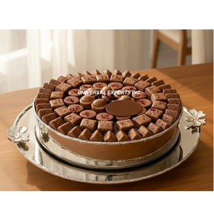 Shiny Silver Plated Stainless Steel <b>Chocolate</b> Bowl For Middle East <b>Wedding</b> hot Selling Decorative new <b>Chocolate</b> Bowl - Product Image 1