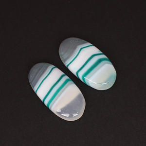 Vente en gros de pierres précieuses en vrac, agate bleue en dentelle, cabochon, pierre précieuse en vrac, fabrication de bijoux, bagues, boucles d'oreilles, pierre précieuse artisanale pour bijoux - Product Image 2