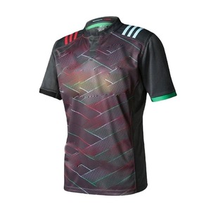 Chemise à manches longues Rash Guard pour adultes unisexe avec logo personnalisé vêtements de sport polyester respirant noir vêtements de rugby football avec logo unisexe - Product Image 6