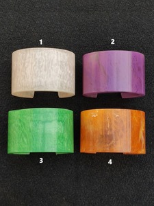 Brazaletes de acetato de mármol de resina de colores, joyería de geometría Irregular transparente gruesa, pulsera acrílica de diseñador Vintage para mujer - Product Image 6