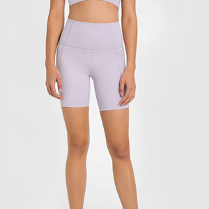 Shorts de Yoga de Cintura Alta para Mujer al por Mayor, Transpirables, de Lona, de Secado Rápido, para Gimnasio, Entrenamiento, Correr, con Bolsillos, Ajuste Regular - Product Image 2