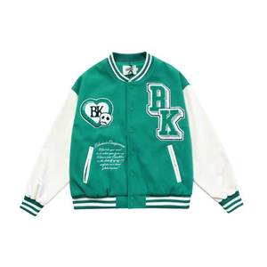 Chaqueta Bomber de Béisbol Vintage para Hombre, Chaqueta Universitaria con Mangas de Cuero y Bordado de Chenilla Personalizado OEM al por Mayor - Product Image 6