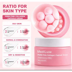Crema de Noche PDRN 50ml OEM, Crema de Colágeno Rosa, Colágeno Hidrolizado PDRN, Extracto de Salmón, Ácido Hialurónico para el Cuidado Facial Diario - Product Image 3