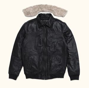 แจ็คเก็ตหนังผู้ชายดีไซน์ยอดนิยม คุณภาพสูง 100% คอตั้ง กันน้ำ แขนยาว ปรับแต่งได้ ราคาสมเหตุสมผล - Product Image 4