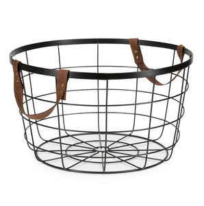 Hot Selling Bulk <b>Storage</b> Metal <b>Baskets</b> Decorative <b>Black</b> Iron Wire Metal <b>Storage</b> <b>Basket</b> for Home Wholesale Suppliers. - Product Image 6