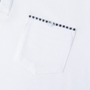 Polos de manga corta de secado rápido de poliéster 100% de 180GSM de alta calidad, polos lisos en blanco con logotipo personalizado impreso para hombre - Product Image 4
