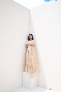 ผ้าซาตินแท้ผ้าซาตินทอส่าหรีพร้อมเสื้อไหมเรียบพิมพ์ลายปักทำงานอินเดียและปากีสถาน - Product Image 6