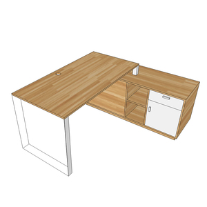 Escritorio Ejecutivo Industrial GDTGQ005 con Patas Triangulares de Hierro, Posición de Rodillas, 2 Patas en Contacto con el Suelo, 2 Soportes para Gabinetes, 80x160cm - Product Image 4