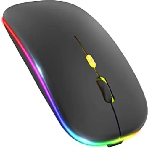 Bulk Rate Qiyu Oem Custom Rgb Lamp 2.4ghz Rechargeable Silent Gaming Mouse Wireless Gamer