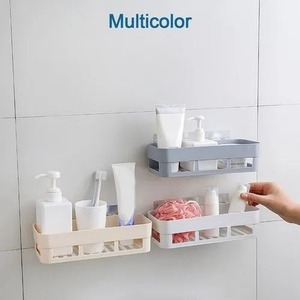 High Quality Multipurpose <b>Shelf</b> <b>Storage</b> Rack Organizer Caddy Basket With Strong Adhesive Sticker <b>Bathroom</b> Kitchen Home Use - Product Image 4