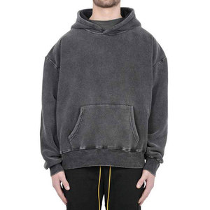 Sweat à capuche délavé à l'acide au prix de gros pour hommes, sweat à capuche vierge de coupe régulière pour hommes délavé à l'acide - Product Image 1