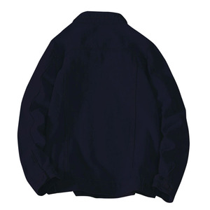 Chaquetas Vaqueras Personalizadas con Logotipo Bordado, Estilo Vintage, Cuello de Forro Polar, Lavado Desgastado, Acolchada, Chaqueta Vaquera para Hombre - Product Image 4