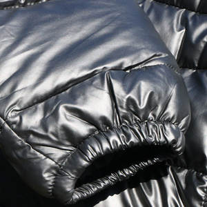 Chaqueta de Invierno Acolchada para Hombre, Nueva Colección 2026, Negra, de Poliéster, con Capucha, Cuello Alto - Product Image 5