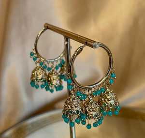 AA IMPEX High Quality Gold Plated Ethnic <b>Stud</b> <b>Earrings</b> Indian Wedding Party Jewelry with Zircon Custom Colors for Gifts - Product Image 5