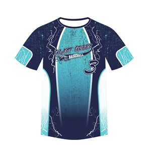 El mejor diseño moderno, tela de rendimiento, camiseta de béisbol de cuello redondo sublimada personalizada, camisetas transpirables y duraderas - Product Image 2