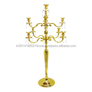 Candélabre artisanal à 5 bras pour bougies, idéal pour la décoration de la maison, de mariages, d'anniversaires, de la Saint-Valentin et de Noël - Product Image 2