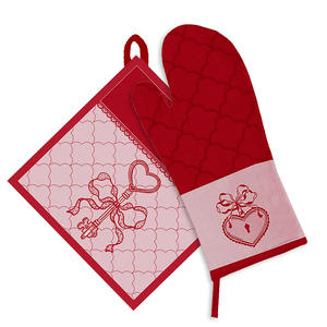 Heat-Resistant Cotton Linen <b>Pot</b> <b>Holder</b> Soft Quick Dry Printed Lace Design <b>Pot</b> <b>Holder</b> Set for Cooking and Baking - Product Image 4