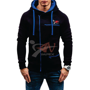 Sweat à capuche zippé pour homme de haute qualité avec logo imprimé personnalisé, tissu écologique imperméable, couleur et taille personnalisées - Product Image 6