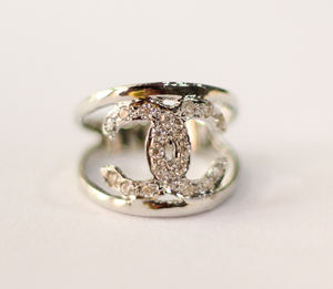 แหวนเพชรโมอิสแท้สีเงินสเตอร์ลิง925ทำด้วยมือแวววาวเครื่องประดับชั้นดีชุบโรเดียมสำหรับงานเลี้ยงเจ้าสาวแบบพิเศษ - Product Image 1