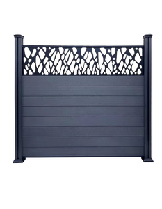 Panneau de clôture à lattes en <span class=keywords><strong>composite</strong></span> WPC de style moderne, teck <span class=keywords><strong>pour</strong></span> l'extérieur, clôture, technique lisse, <span class=keywords><strong>poteau</strong></span> en bois - Product Image 5