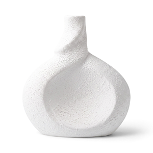 Mini Florero Ovalado de Terracota para Mesa - Decoración de Cerámica Estilo Wabi-Sabi - Product Image 3