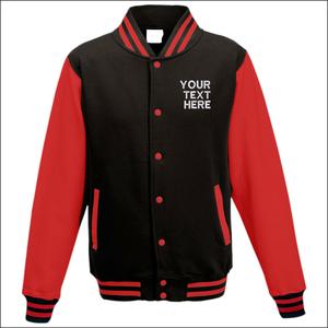 Chaqueta de béisbol americana universitaria bordada con soporte recubierto de estilo informal con logotipo personalizado de alta calidad - Product Image 1