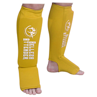 Belleza Attender 2025 – Protège-tibias élastiques professionnels avec fermeture auto-agrippante en coton/polyester pour Kickboxing, Muay Thai, MMA