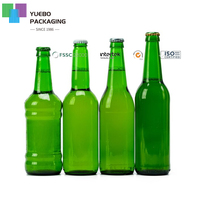 Bouteille en verre transparente à col long de 330 ml (33 cl, 12 oz) pour bière, soda, jus, boisson, avec bouchon couronne – Vente en gros