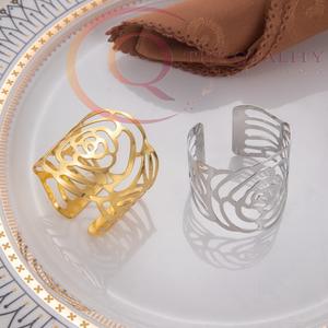 Ensemble d'anneaux de serviette en métal de qualité supérieure pour table de mariage, décoration de table écologique et luxueuse pour la maison - Product Image 4