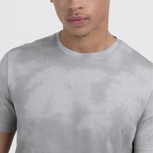 Camiseta de Manga Corta para Hombre, Corte Ajustado, Lisa, Estilo Urbano, Transpirable, 100% Algodón, Estampado Personalizado - Product Image 3