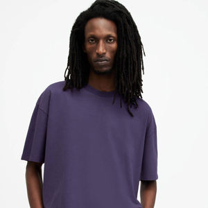 Camiseta de gran tamaño lisa de peso pesado de alta calidad camiseta de hombre de algodón 100% en blanco personalizada con estampado de letras Serigrafía - Product Image 3