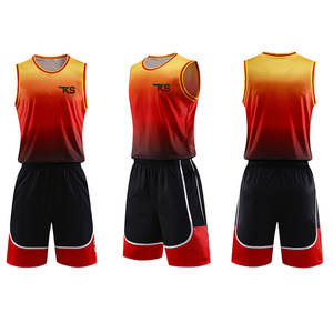 Uniforme léger de basket-ball de vêtements de sport de dernière conception de matériel de polyester respirable de 100% dans la couleur différente - Product Image 1