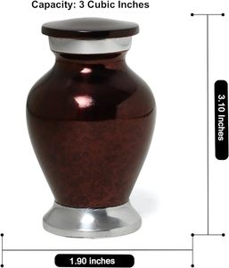 Urnas de cremación de recuerdo de material metálico de aluminio 2022 de alta calidad más demandadas 100% al mejor precio competitivo - Product Image 3