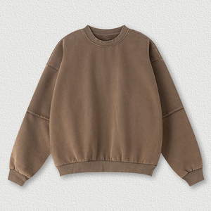 हमारे आकार कस्टम लोगो 360gsm कपास मिश्रण ऊन विंटेज धोया आस्तीन पैच जम्पर ट्रेंडी स्ट्रीटवियर सर्दियों पुरुषों की स्वेटशर्ट - Product Image 1