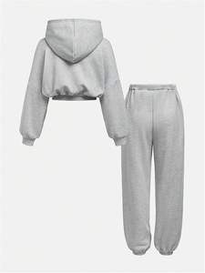 Ensemble 2 pièces-Hauts à capuche à manches longues et jogging à taille élastique-Survêtements décontractés. - Product Image 6