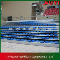 JY-706 Tribune télescopique rétractable moderne, système de sièges pliants pour salle de sport intérieure, gymnase scolaire