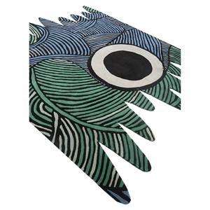 Jaanwar <b>Boho</b> Style Hand Knotted Wool <b>Rug</b> Grey Black Abstract for Home Hallway Rectangular for Teen Living Room-Model Aiwl-7037 - Product Image 2
