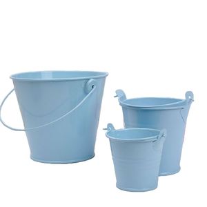 Jardinière de seau de seau écologique galvanisée par fer enduit de poudre pour la maison balcon décor de jardin taille personnalisée Style Vintage classique - Product Image 2