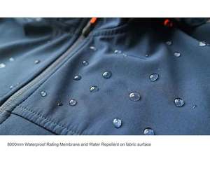 Logo personnalisé OEM Vêtements de travail imperméables et coupe-vent pour sport de plein air Vestes softshell à capuche pour hommes, de randonnée et de randonnée - Product Image 2