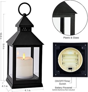Lanterne décorative de Noël porte ouverte fer beau Design salon extérieur meilleur pour idée de cadeau usine directe - Product Image 5