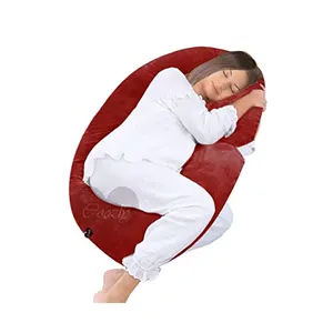 Diseñe su propio estilo de moda al por mayor en forma de C almohada de espuma de cuerpo completo almohada de embarazo