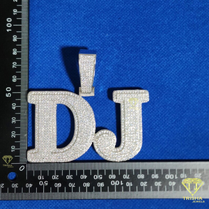 Collier personnalisé avec lettres bloc et plaque signalétique bling-bling SHYNE pendentif avec bijoux de style Hip Hop pour hommes et femmes - Product Image 5