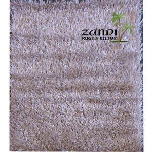 Tapis shaggy indien noué à la main, unique en son genre, 5'6 x 3'6 - Product Image 1