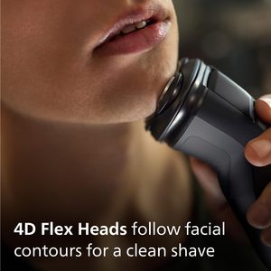 Afeitadora Eléctrica Rotatoria para Hombre, Triple Cuchilla, Resistente al Agua IPX7, Recortadora de Barba Extraíble, Ergonómica, con Alimentación USB, Diseño Alemán - Product Image 4