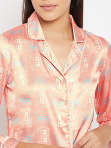 Wholesale High Quality Customized Women's Sleep <b>Dress</b> Pajama <b>Night</b> Suit Solid Pajama Satin <b>Night</b> Suit for Women - Product Image 4