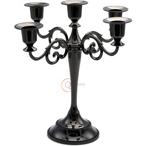 <b>Candelabra</b> Elegant Design Made Of <b>Candelabra</b> Brass <b>Black</b> Color Unique Candle Jar Wedding Party Ware Lighting Decoration Item - Product Image 1
