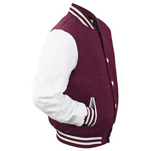 Logo personnalisé Veste Letterman de qualité supérieure avec col montant Manches longues À la mode Confortable Laine Polaire Taille 4XL - Product Image 3